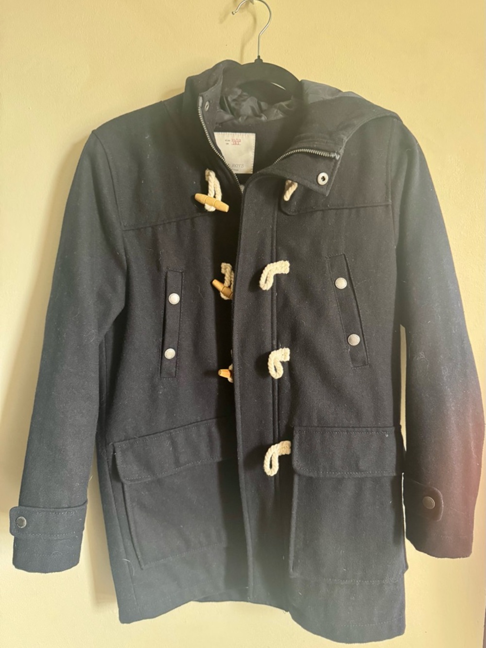 EUC Zara Boys Peacoat Winter Jacket Size 11-12